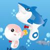 High Pressure Cartoon Shark Water Squirter Beach Game Spitting Toy Waterproof Squirt Toy For Adults And Kids