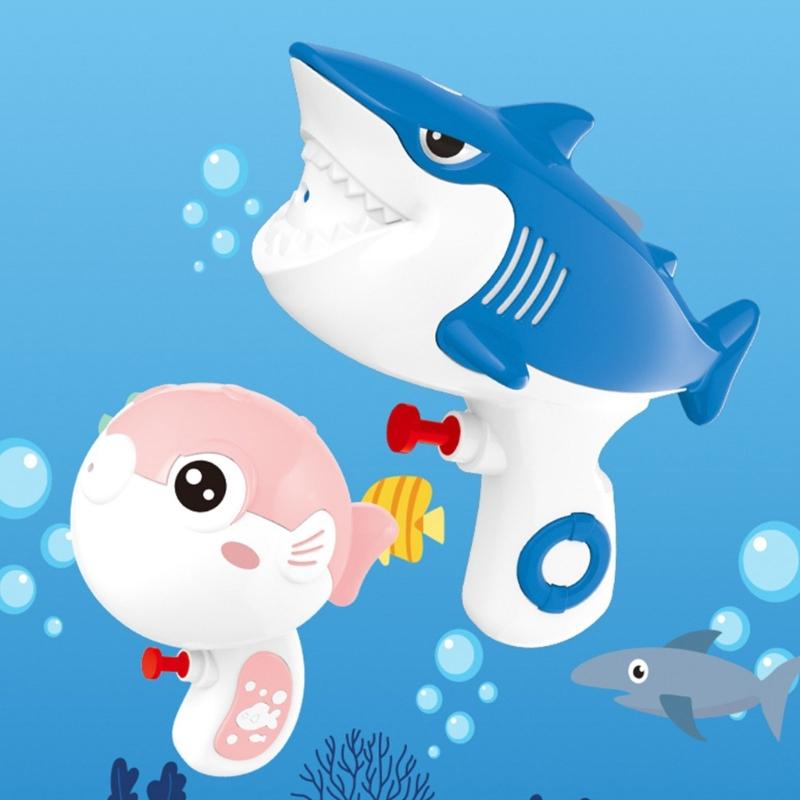 High Pressure Cartoon Shark Water Squirter Beach Game Spitting Toy Waterproof Squirt Toy For Adults And Kids