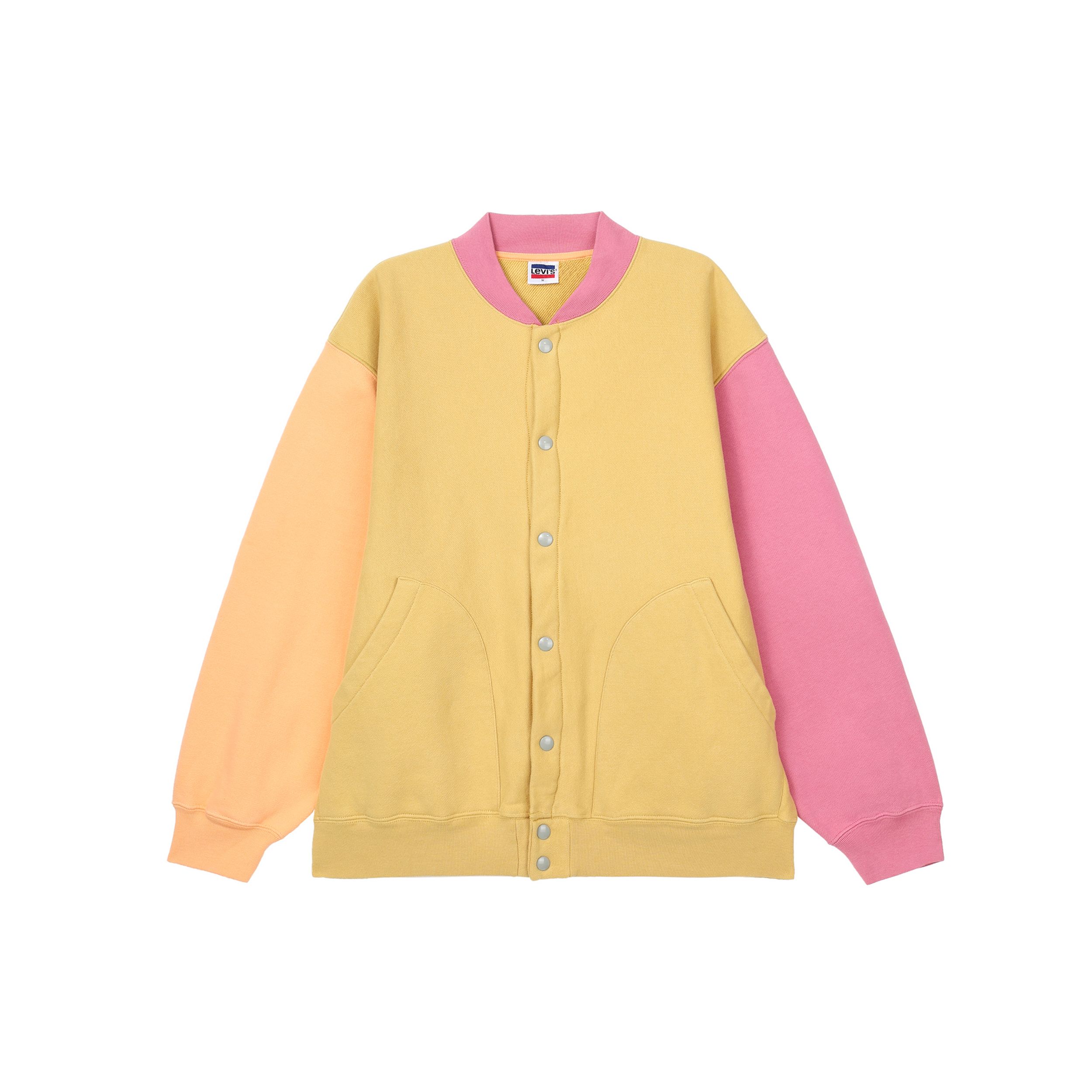 

Толстовка Levis Color Block Casual Fashion на пуговицах Мужская толстовка Желтый Розовый 18878-0002 M