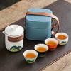 Business Gifts Kuaike Cup One Pot Two Cups Four Cups Portable Travel Kung Fu Tea Set Corporate Annual Meeting Souvenir