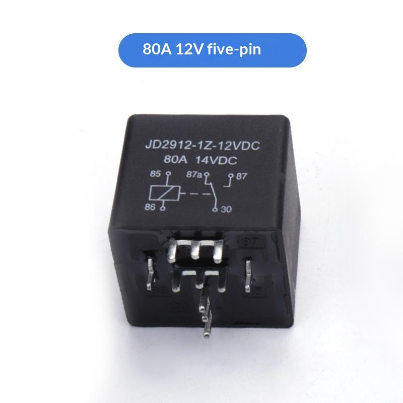 Heavy Duty Car Relay 12VDC 80A 4Pin 5Pin Sharp Pin for 24V Automotive Light Welded Conversion Upgrade