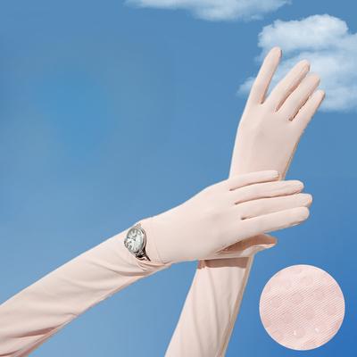 Sommer Sonnenschutz Handschuhe für Damen Lange Fahr-Armschützer Ärmel für UV-Eis Seide Sport Reiten Anti-Rutsch Eis-Ärmel
