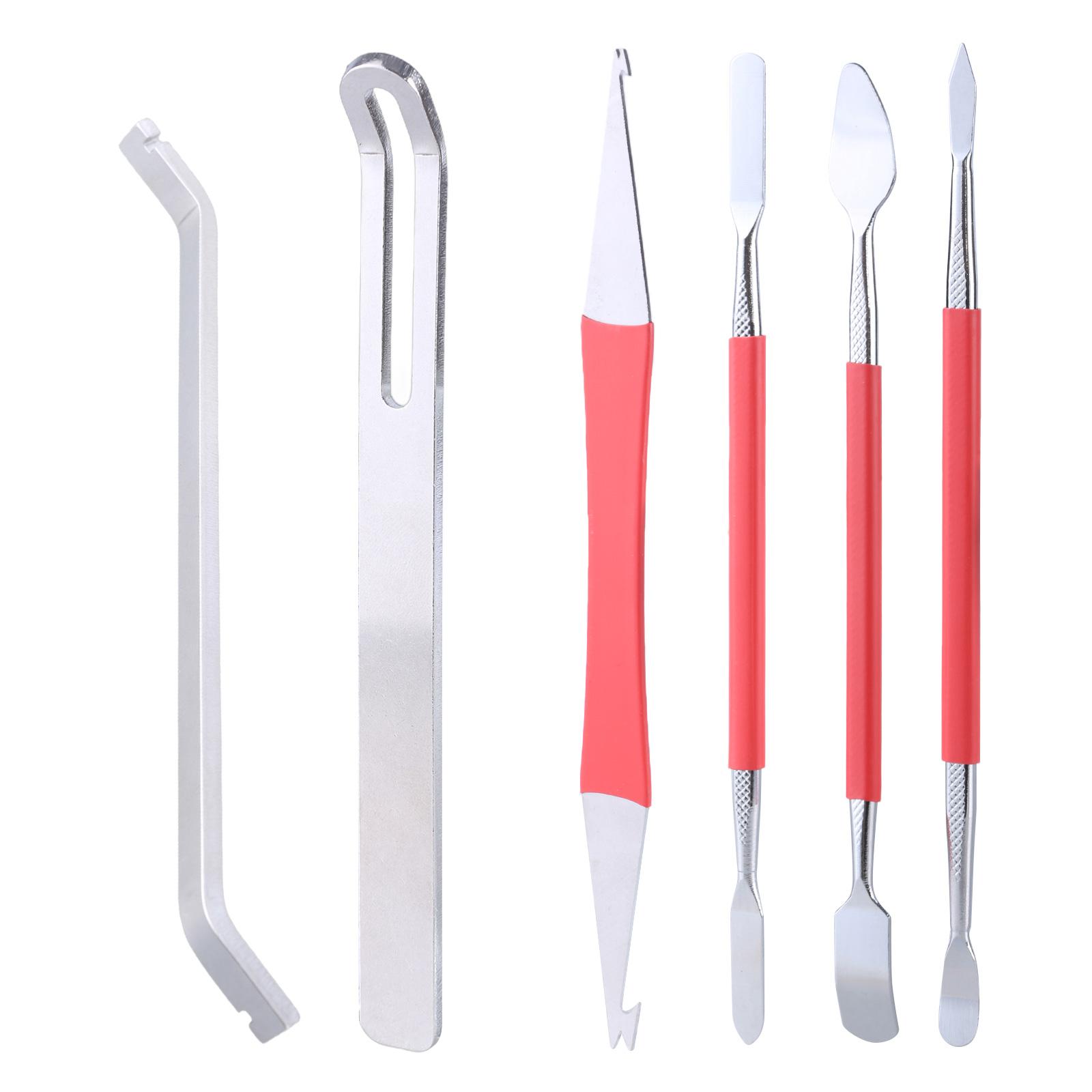 

Woodwind Instrument Repair Tool Set with Spring Hook Tone Pad Key Covers Protector Tweezer for Sax Clarinet Oboe Flute 6