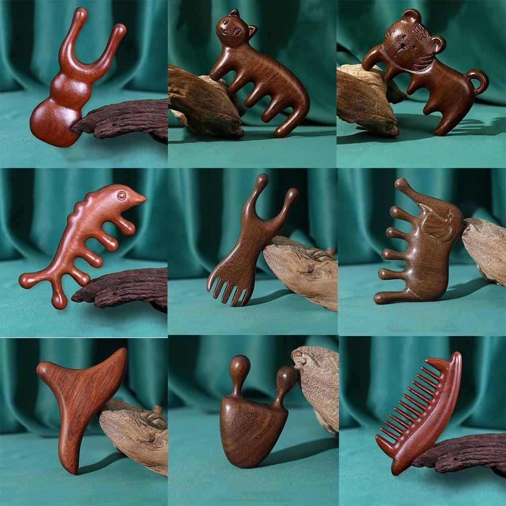 Animal Shaped Body Meridian Massage Comb Sandalwood Meridian Combs  Health Care