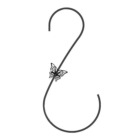 Bird Feeder Hook S Shaped Metal Hummingbird Feeder Hook with Decorative Patterns Hangers