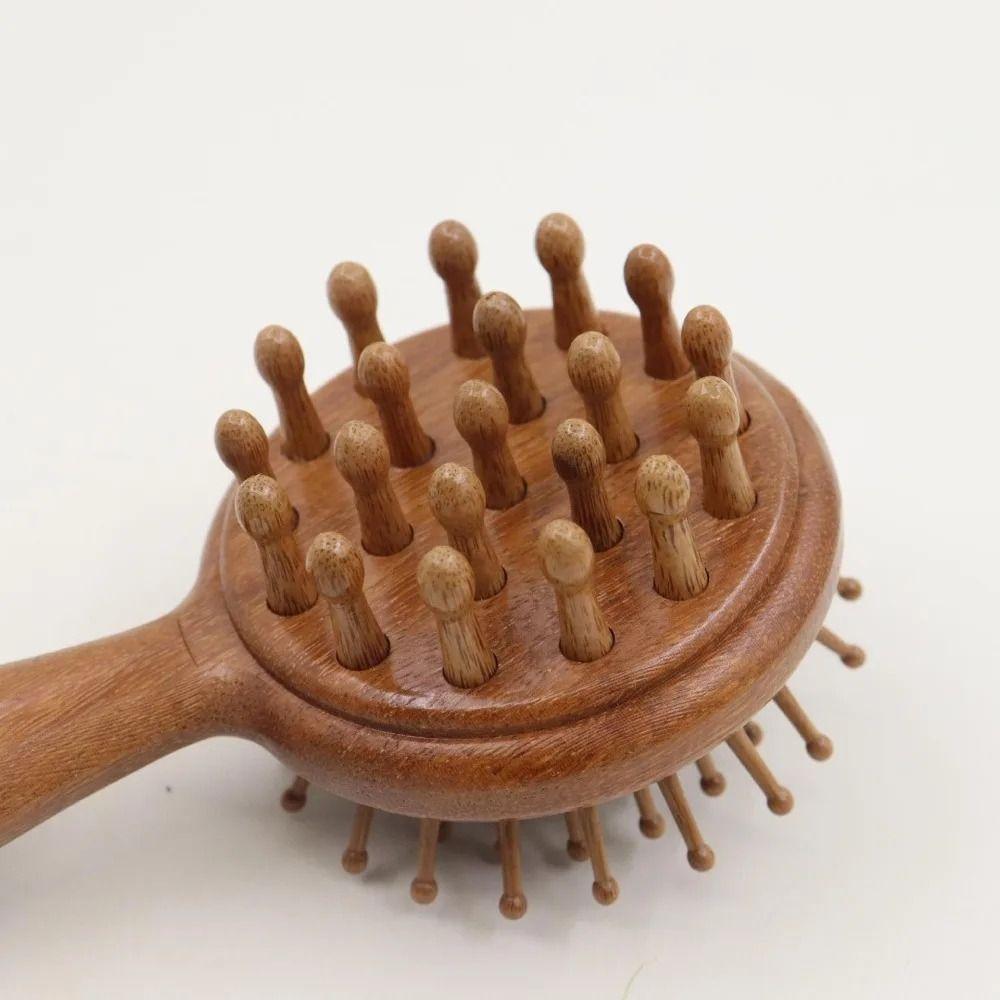 Anti-Static Air Cushion Hairbrush Double-Sided Wooden Meridian Hair Comb  Hairdressing