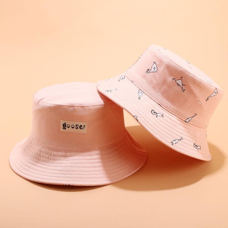Bucket Cap Unisex Cotton Cartoon Bucket Hat Men Women Bob Cap Hip Hop Outdoor Sport Summer Fishing Hat