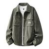 Mens Corduroy Jacket Casual Blazer Business Travel Outerwear With Multiple Pockets
