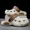 Fashion Summer Clogs Men Slip on Breathable Lightweight Thick Sole Water Beach Sandals Indoor Outdoor Fashion Cave Shoes