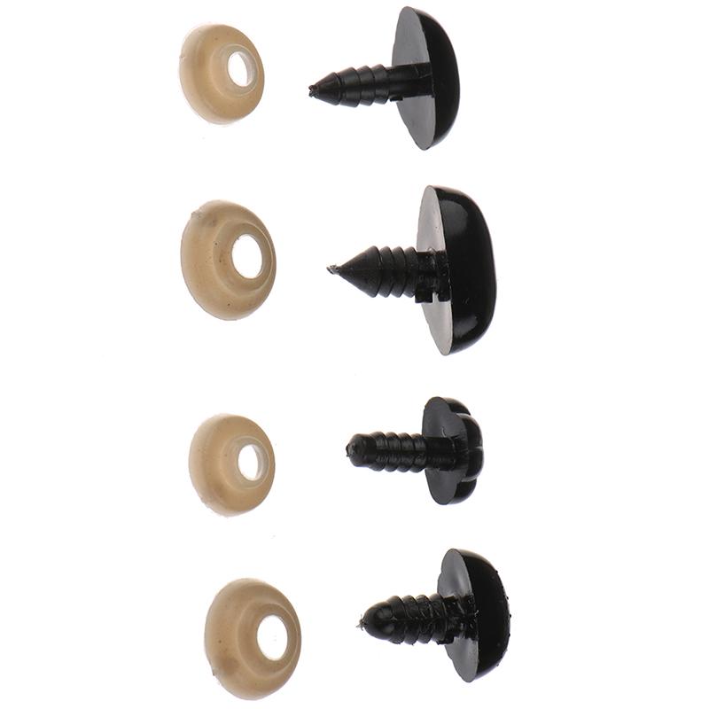 10 τεμάχια πλαστικές μαύρες μύτες Diy για μαλακά λούτρινα παιχνίδια αρκούδας παιχνίδια κούκλας ζώων