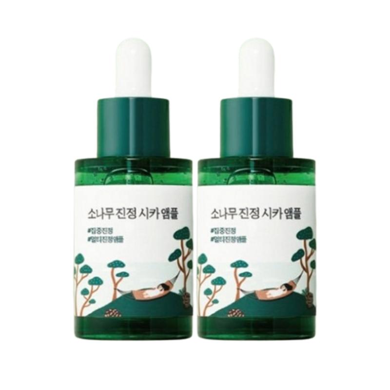 ROUND LAB Pine Tree Calming Cica Ampoule, 30 ml – Beruhigendes und feuchtigkeitsspendendes Serum für empfindliche Haut, hergestellt mit natürlichem Kiefernextrakt, koreanische Hautpflege
