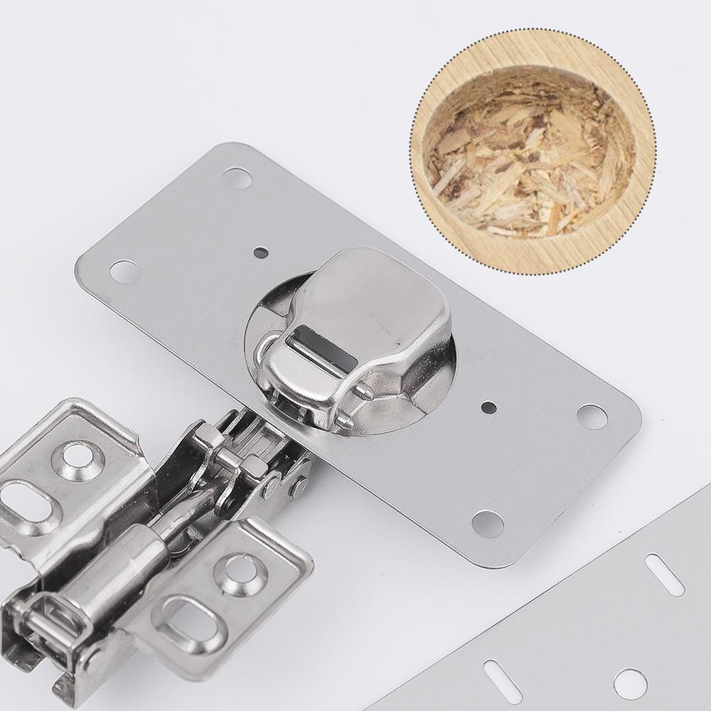 Cabinet Hinge Repair Plate Kit Kitchen Cupboard Door Hinge Mounting Plate for Cabinet Furniture Hardware Accessories with Holes