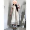 Gentle Xiaofei Sleeve Wind Xiaofei Sleeve Dress Temperament New Student Summer Sweet Loose Skinny Long Dress