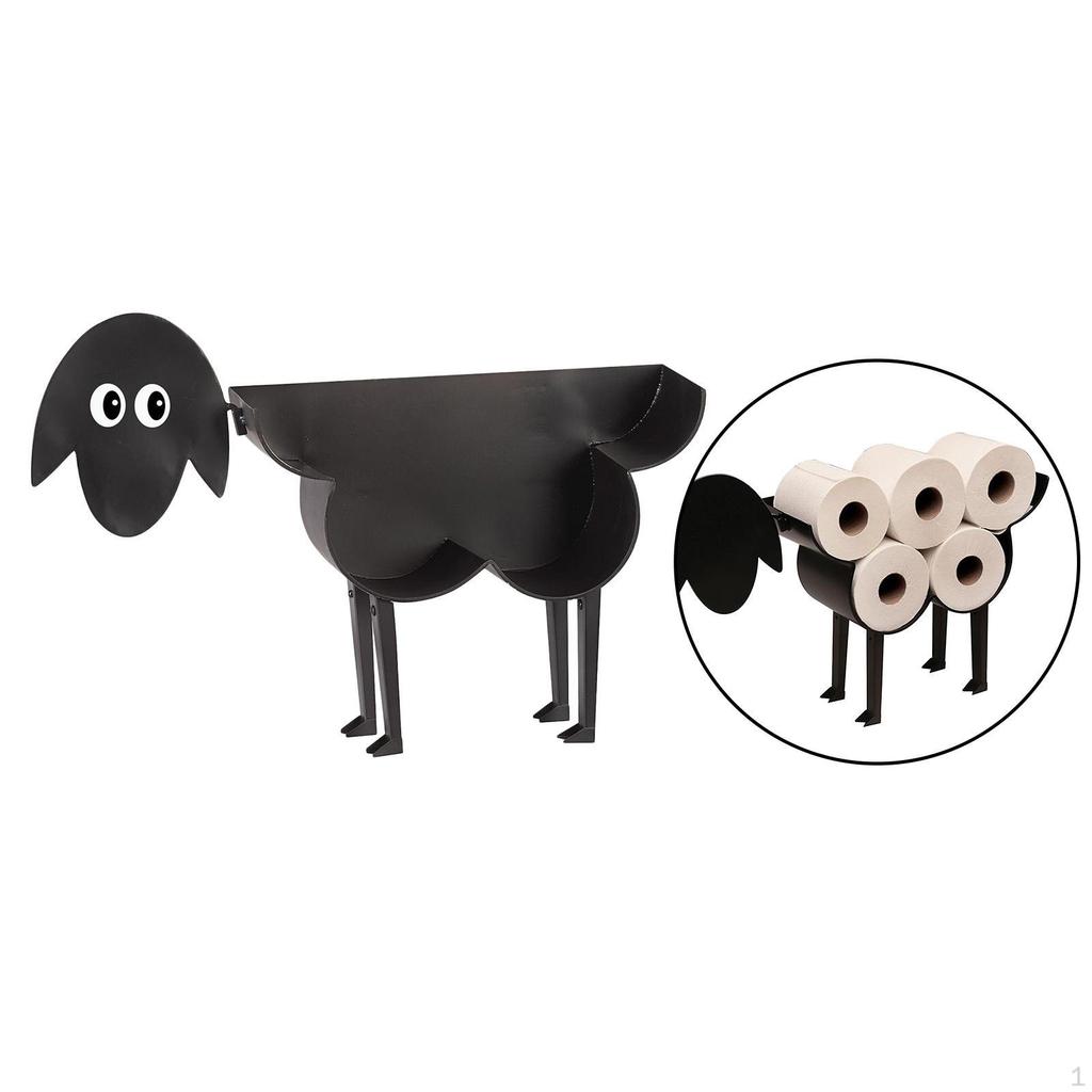 Decorative Cast Iron Sheep Roll Holder, Wall Mounted or Standing for Bathroom, Bathroom Accessories,