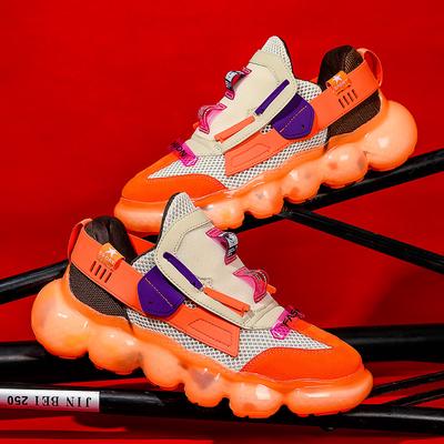 2025 European Station Men's Shoes Low-top Trendy Shoes Popcorn Coconut Platform Dad Shoes Mesh Breathable Casual Shoes