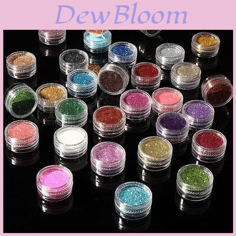 30-color Sparkling Nail Art Party Temporary Shiny Makeup Set