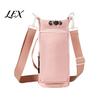 Protective Bottle Sleeve with Pocket Crossbody Water Cup Carrier, Wear-resistant Phone Pocket, Drawstring Small Item Storage Bag Closure Portable