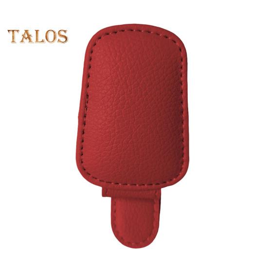 

Универсальный автомобильный держатель для очков из искусственной кожи, магнитный держатель для солнцезащитных очков, очков для чтения, удобная вешалка для очков темно-красного