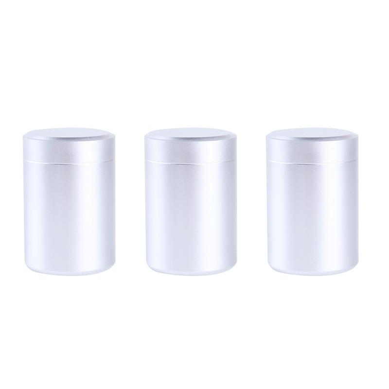 1/3Pcs Mini Metal Box Stainless Steel Tea Can Sugar Coffee Caddy Organizer Household Storage Small Travel Portable Container Jar