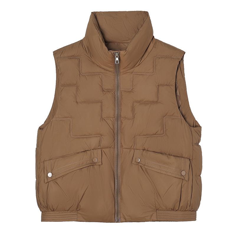 Down cotton vest women's short autumn and winter new versatile cotton-padded vest vest vest jacket