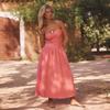Pure cotton suspender dress, European and American summer new temperament collection waist chest pad suspender dress
