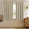 Softalker Blackout Set of 100cm Wide X 110cm Soundproof and Thermal Stylish for Bay Back and Bathrooms Curtain Hooks for Easy Curtains, 2, Long,