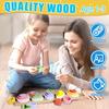Montessori Wooden Sorting and Stacking Toys, Color Shape Sorting Blocks, Early Learning Educational Toys, Christmas Gift