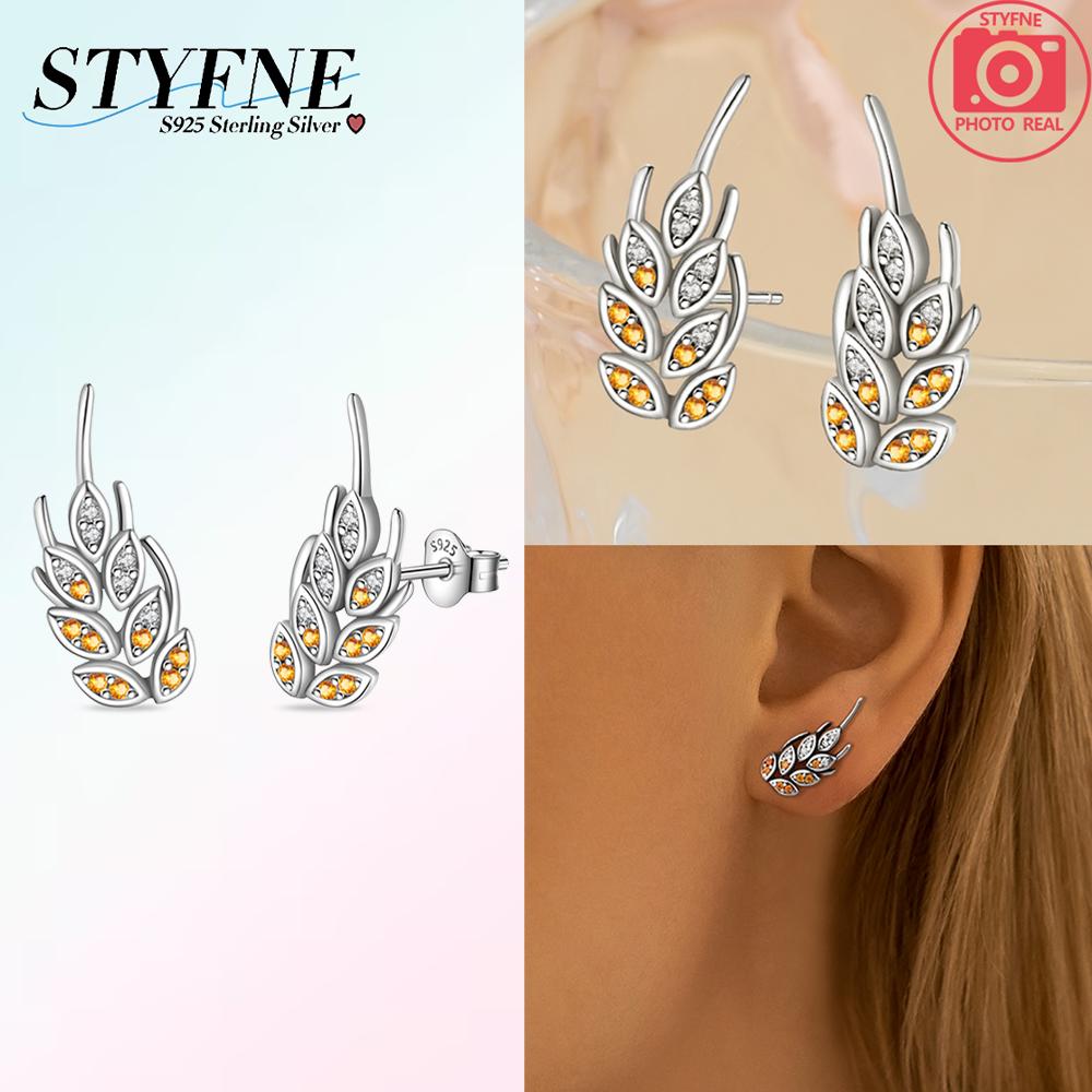 Hoop Earrings 925 Silver Certified Red Bow Heart Zircon Stud Earrings Lady's Anniversary Gift Luxury Jewelry
