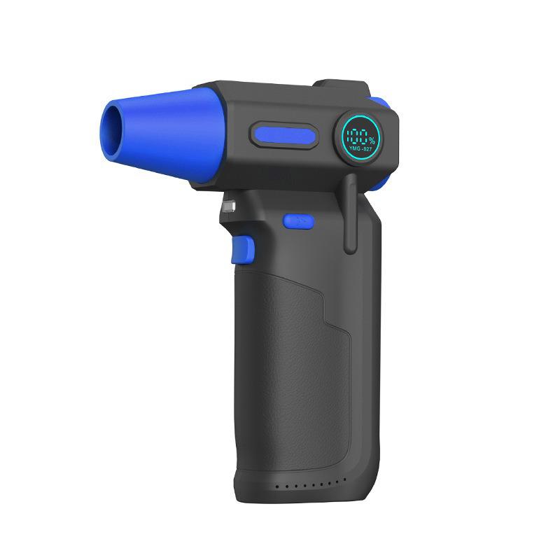 

High-Speed USB Rechargeable Hair Dryer with Powerful Turbine Fan 72.5*42.6*158 mm чорний/синій