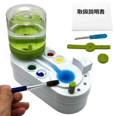 Pinselreiniger mit Bedienungsanleitung, Ersatzdichtung, Ersatz-Ablaufstange und saugfähiges Tuch-Etui, Enthält Werkzeuge, Perfekt für Aquarellmalerei, Palette