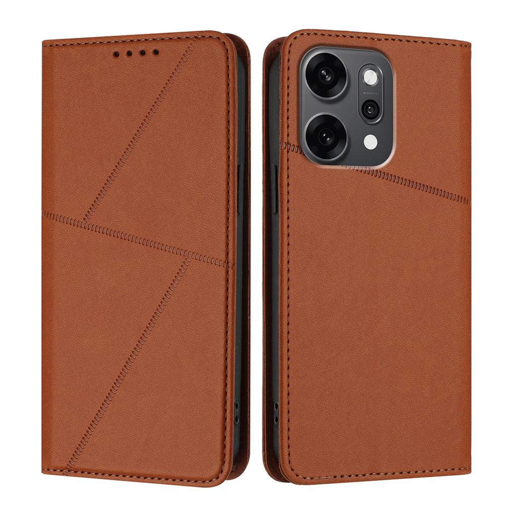 For Oppo Reno14 Pro 5G (China)/Oppo Reno14 Pro 5G (Global) Wallet Case Magnetic Closure Leather Flip Phone Cover with Stand