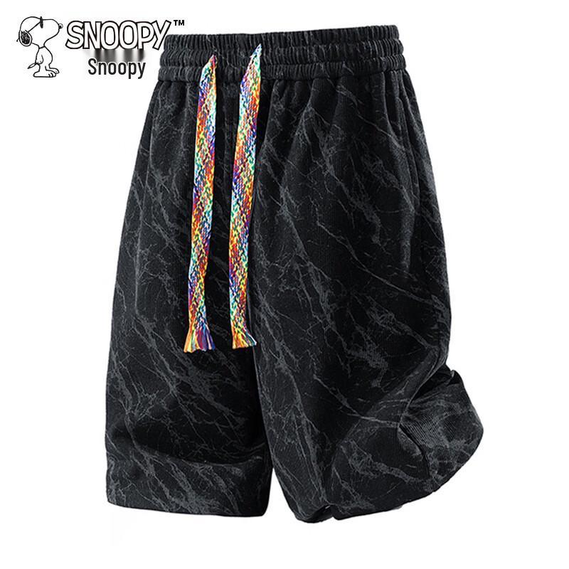 SNOOPY Men s Summer Embroidered Knit Shorts 2XL