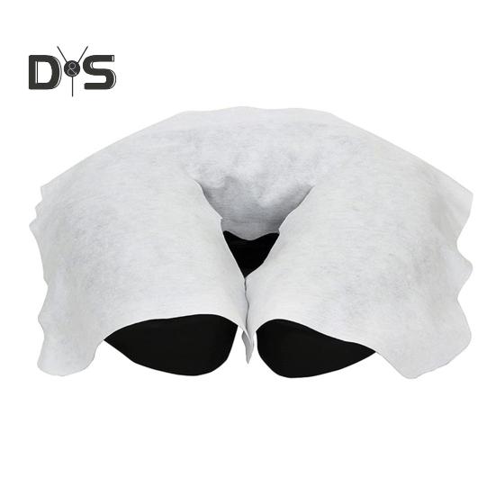 100Pcs Face Cradle Cover Disposable Massage Headrest Non-woven Cover Soft Portable Massage Table Chair SPA Bed Face Rest U-shaped Cover