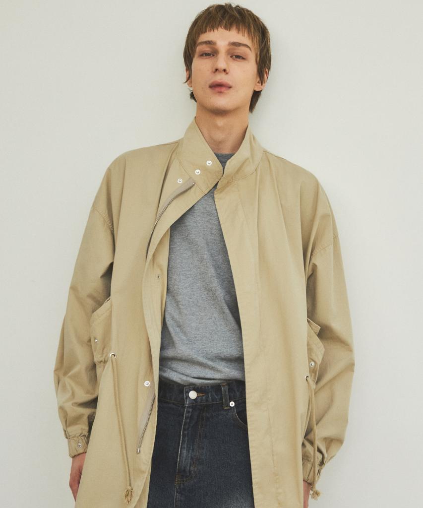 Wednesday Oasis 90S Classic Fishtail Long Field Jacket_Beige(Wc25-Ot02)