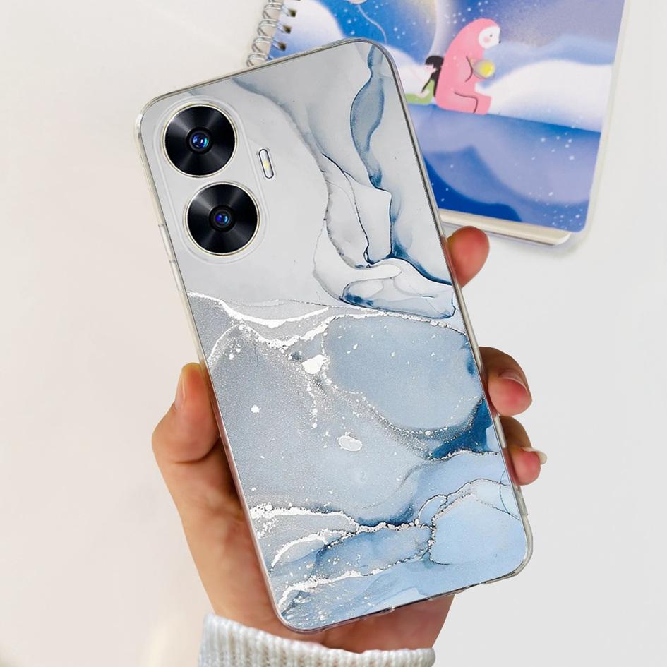 For Realme C55 Case RMX3710 Transparent Cover Fashion Patterns Soft Silicone Phone Cases For Realme C55 4G C 55 RealmeC55 Fundas