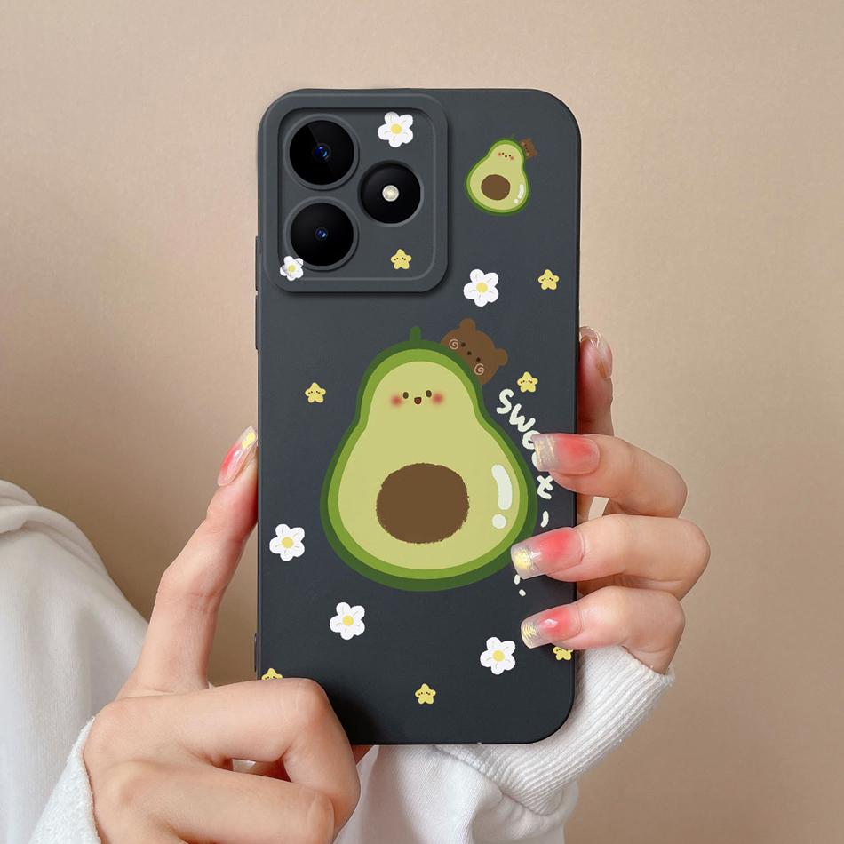 Coque Simple Pour Realme Note 50 Style Décontracté Protection Complète Anti-Choc Coque Arrière Silicone Liquide Doux Modèle RMX3834 Coque