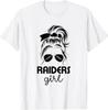 Raiders Girl Messy Bun - Love Raiders T-Shirt