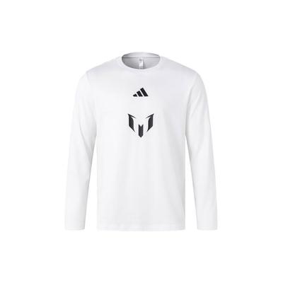 Messi Series American Vintage Pattern Printed Football Casual Culture Long Sleeve T-Shirt Men Tops White JC6121