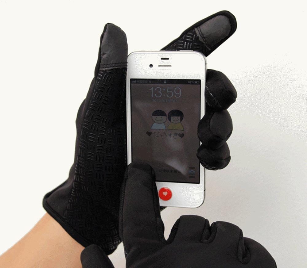 Mgkr Large Cold and Rainproof for Outdoor and Smartphone Touchscreens Men's Gloves, Weather, Windproof, Motorcycles, Cycling, Photography,