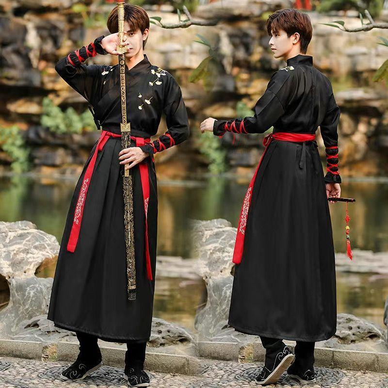 Hanfu mužský čínský styl pár šermířský oblek pro ženy a muže