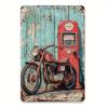 Vintage Motorcycle Metal Tin Sign Retro Biker Garage Wall Decor Industrial Style Art