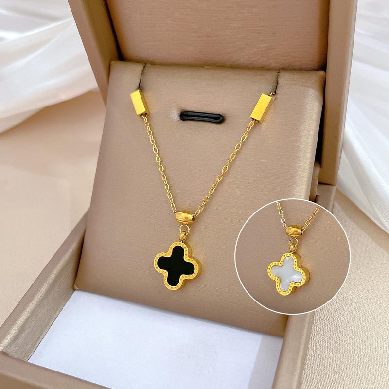 Popular Element Personality Minimalist Wind Furnace Real Gold Necklace Female Collarbone Chain