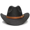 Retro casual lucky knot belt autumn and winter men's and women's woolen trend western denim big edge shading high-quality top hat