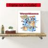 Bluey Customize Your Name Diamond Painting Round Diamond Diy Frameless Holiday Artwork Suitable For Home Office Wall Decoration