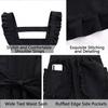 Korean Style Cotton Apron Cross Back Kitchen Cooking Baking Apron Work Wear for Women Nails Salon