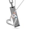 [Close To Me] Christmas Special Edition Heart Diamond Overlapping Pair Necklace (Silver) Sterling Silver 925 Pair Accessories Matching
