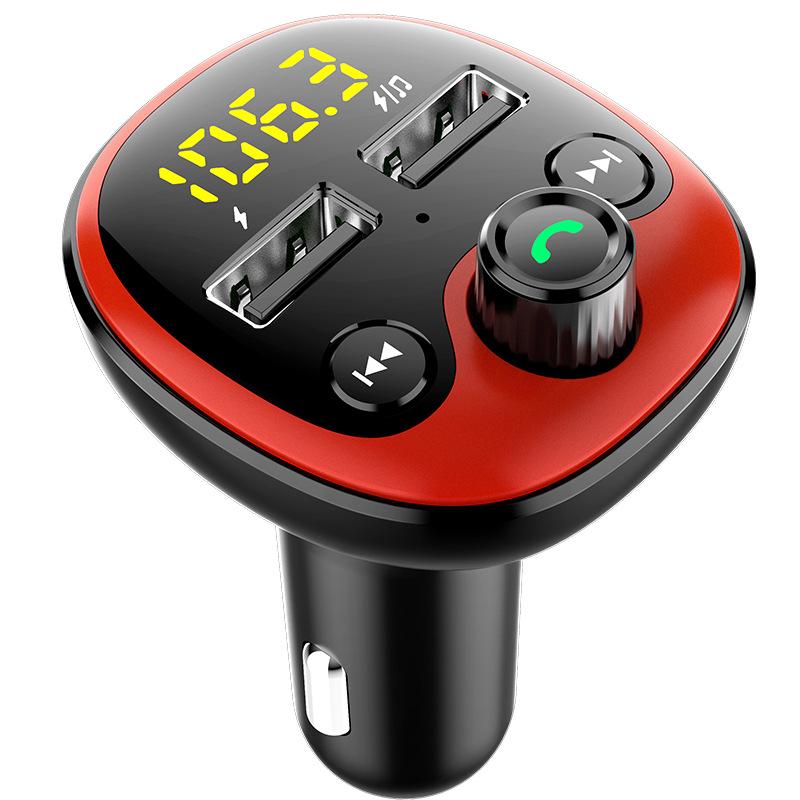 

BT21 Bluetooth FM-трансмиттер: Автомобильный MP3-плеер с USB-зарядкой и функцией громкой связи красный