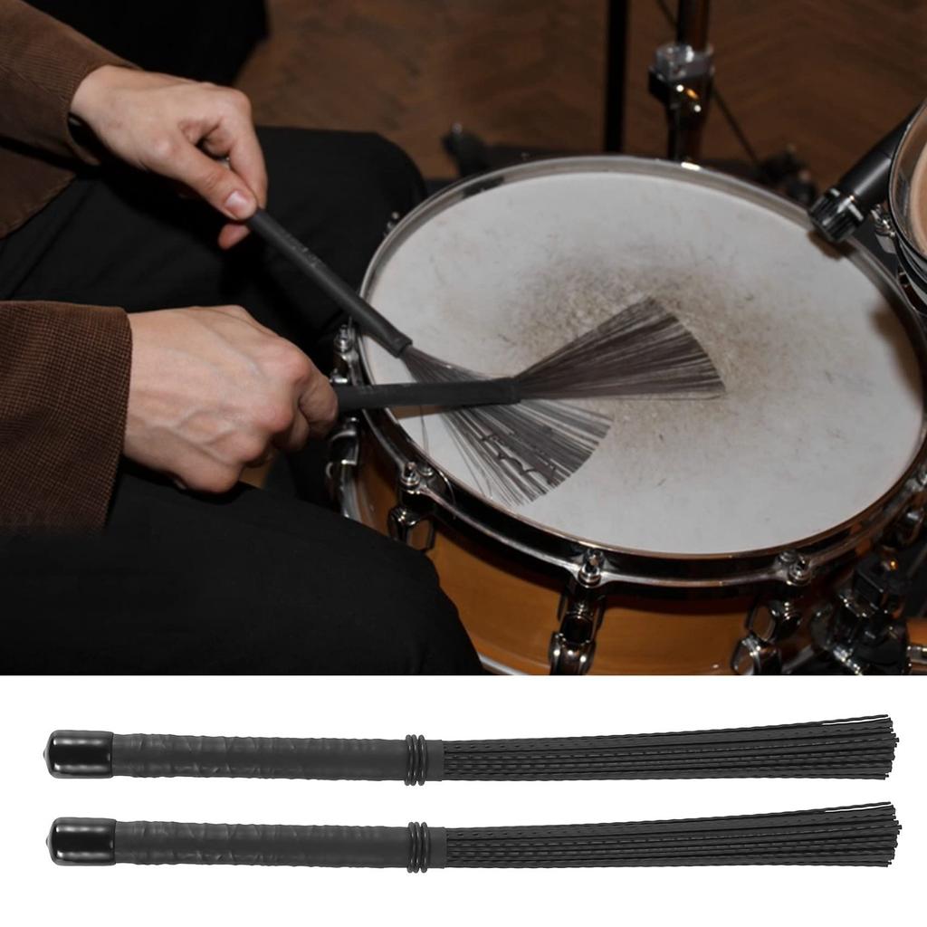 Oidnvay Drum Brush Nylon Stick Percussion Inset 2 Cajon Brush for Jazz Stick Drum