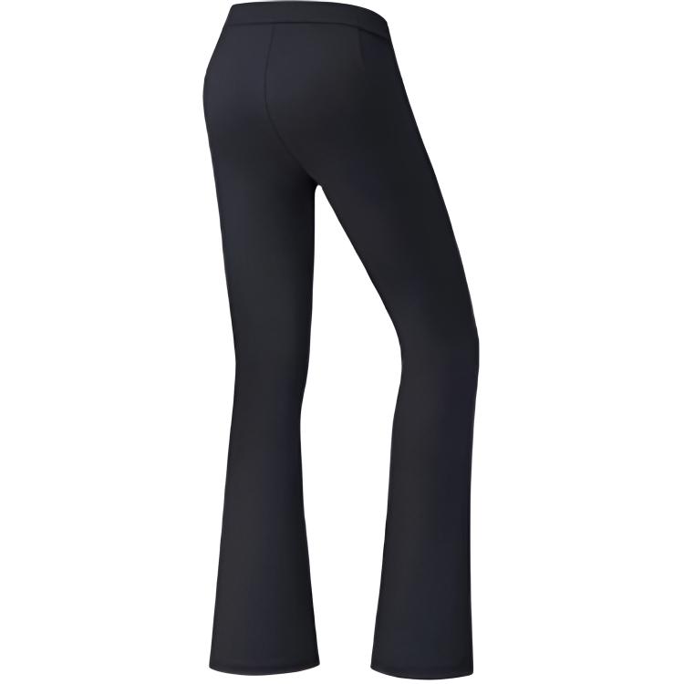 Anta Casual Simple Solid Color Slim Fit Mid Waist Comfortable Versatile Breathable Flared Knit Sports Pants Women Bottoms 962537304-2