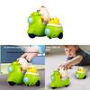 Plastic Toddler Car Toy Set With Inertial Tricycle And Cute Rabbit Chicken Design For Early Learning